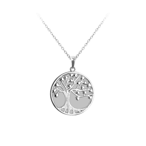 Svítící stříbrný náhrdelník Strom života