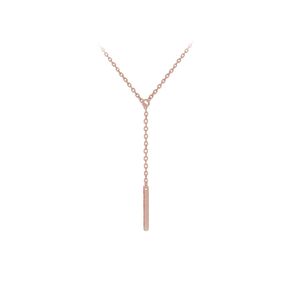Rose gold stříbrný náhrdelník TYČKA