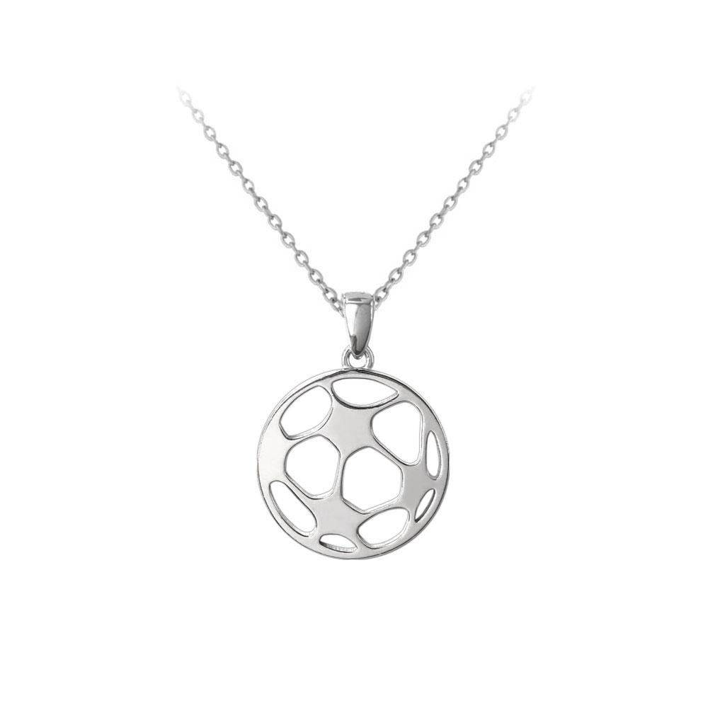 S50-437 Stříbrný náhrdelník Fotbalový míč