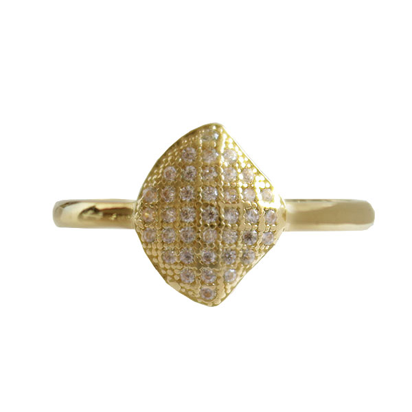 Z70-322 Zlatý prsten se zirkony