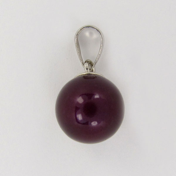 Stříbrný přívěsek fialová perla S50-304