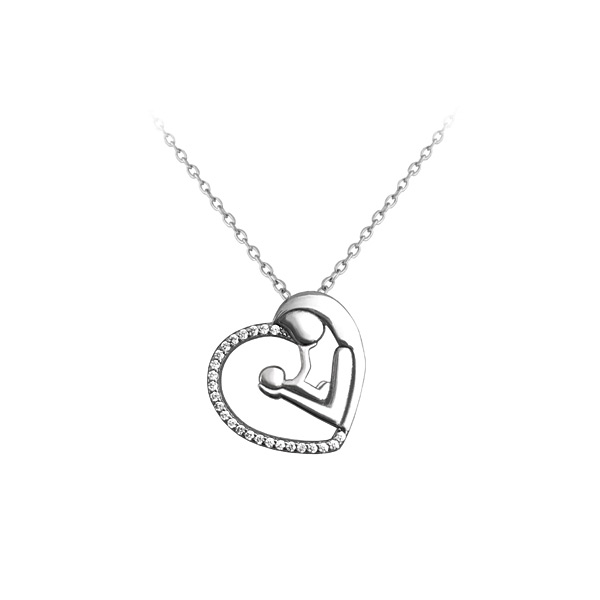 S50-319 Dámský stříbrný náhrdelník madonka