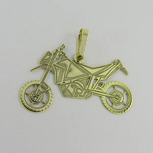 Zlatý přívěsek motorka Z50-229