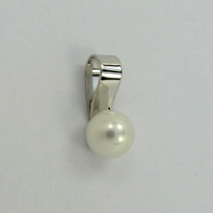 Z50-309 Zlatý přívěsek s bílou perlou