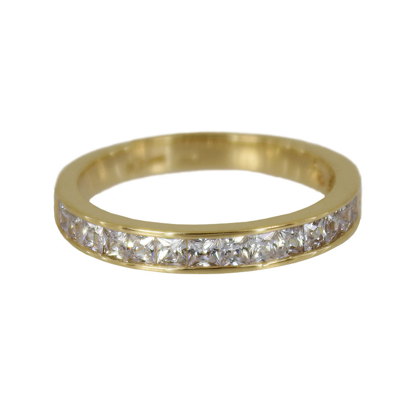 Z70-377 Zlatý prsten se zirkony