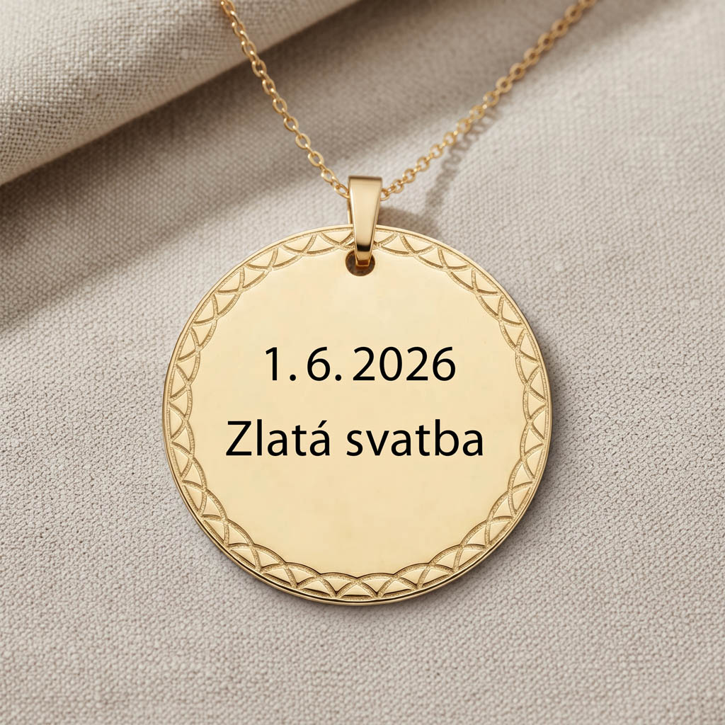 Zlatý přívěsek kruh